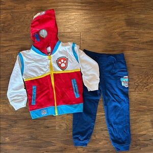 🐾 Ryder Paw Patrol Boys Toddler Hoodie & Jogger Set | Size 5T | Ryder Design